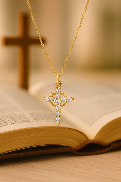 Cross and Crown Necklace