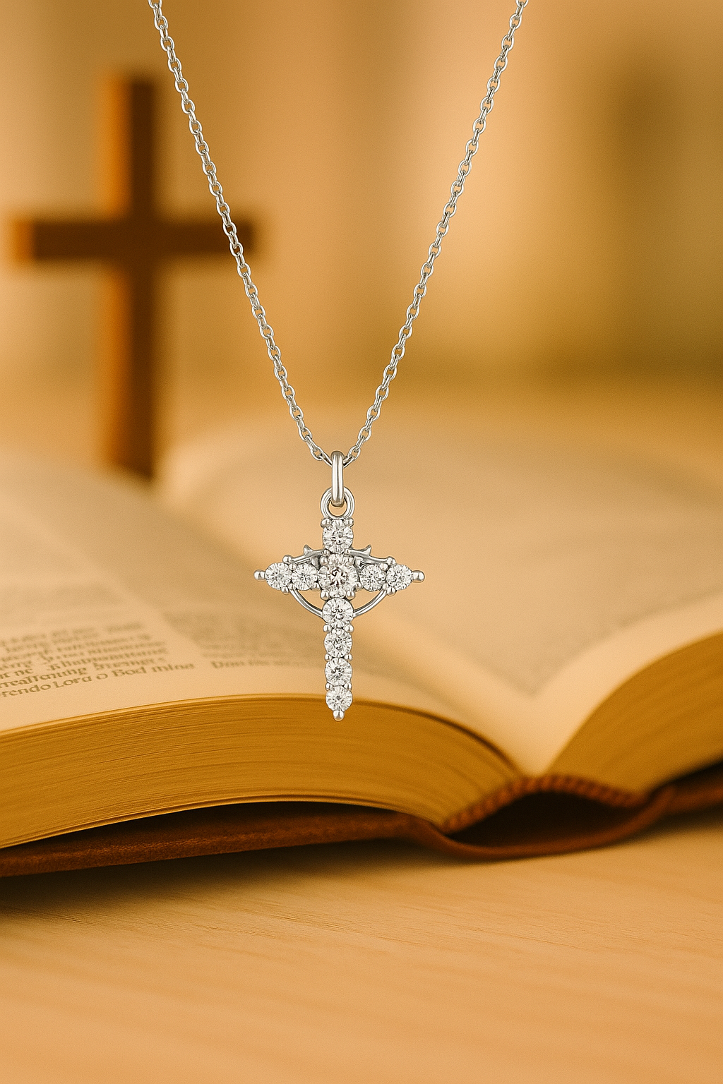 Cross and Crown Necklace